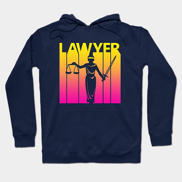 Vintage Retro Lawyer Law Gift Hoodie by GWENT